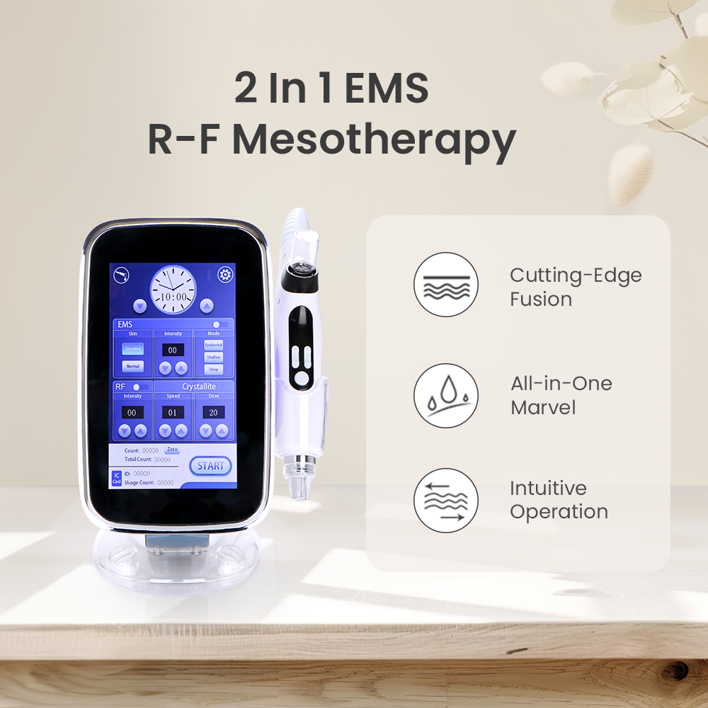 2 in 1 R-F & EMS Pain-free Mesotherapy Machine for Skin Care